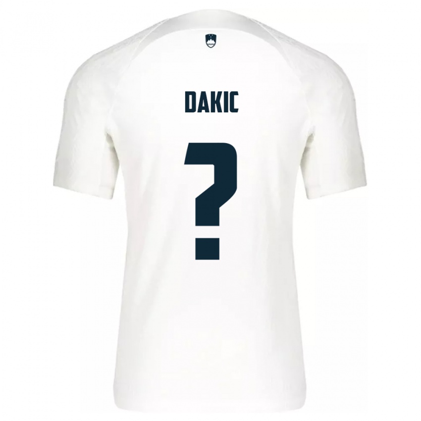 Herren Slowenien Luka Dakic #0 Weiß Heimtrikot Trikot 24-26 T-Shirt