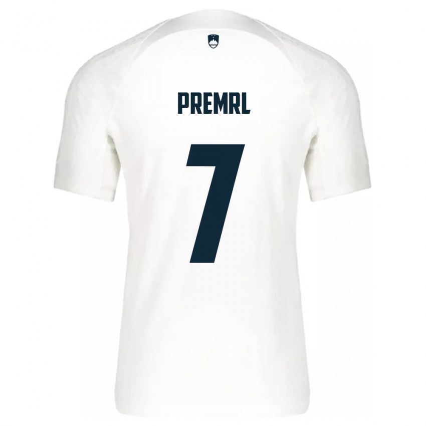 Herren Slowenien Jaka Premrl #7 Weiß Heimtrikot Trikot 24-26 T-Shirt