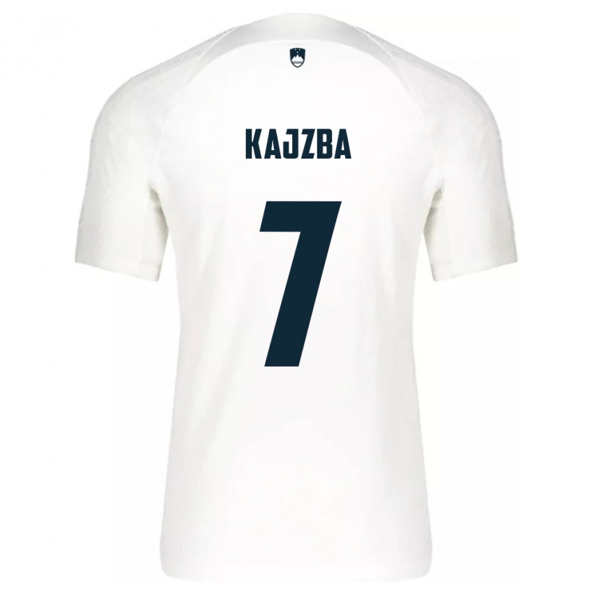 Herren Slowenien Nina Kajzba #7 Weiß Heimtrikot Trikot 24-26 T-Shirt