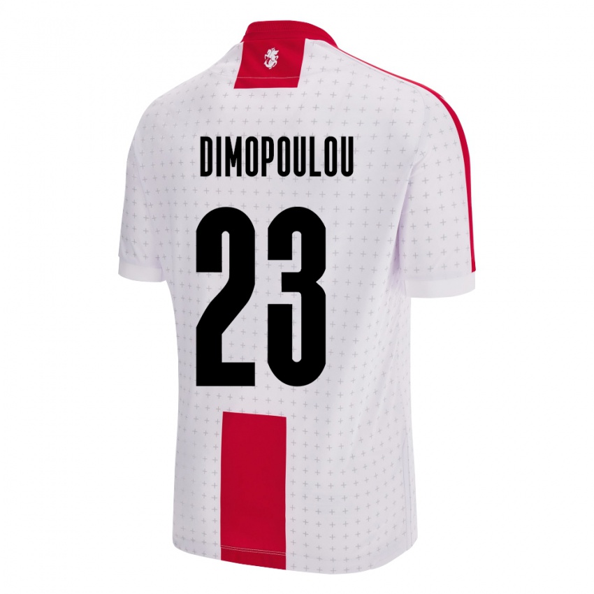 Herren Georgien Salomi Dimopoulou #23 Weiß Heimtrikot Trikot 24-26 T-Shirt