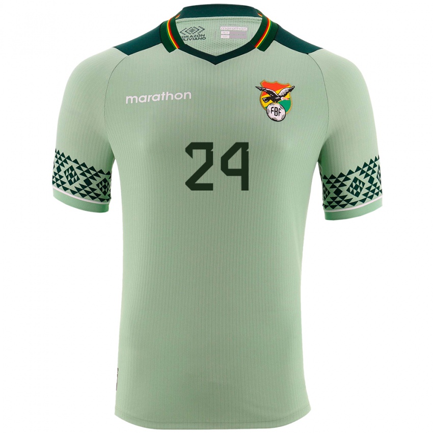 Herren Bolivien Marcelo Suárez #24 Hellgrün Heimtrikot Trikot 24-26 T-Shirt