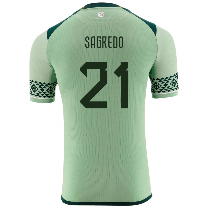 Herren Bolivien José Sagredo #21 Hellgrün Heimtrikot Trikot 24-26 T-Shirt