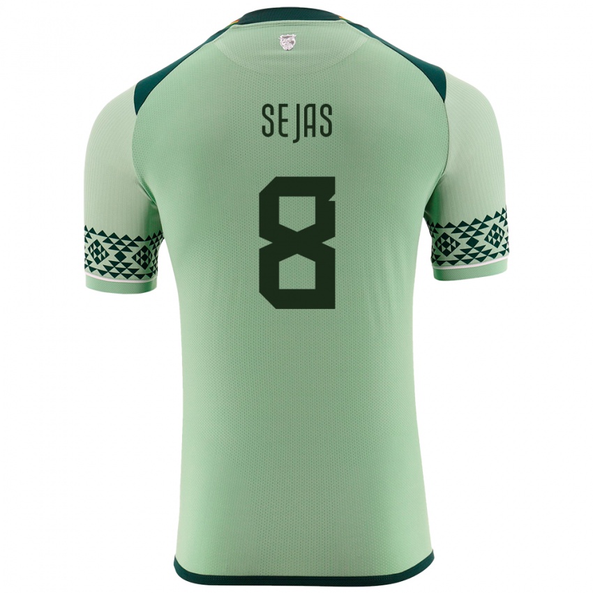 Herren Bolivien Carlos Sejas #8 Hellgrün Heimtrikot Trikot 24-26 T-Shirt