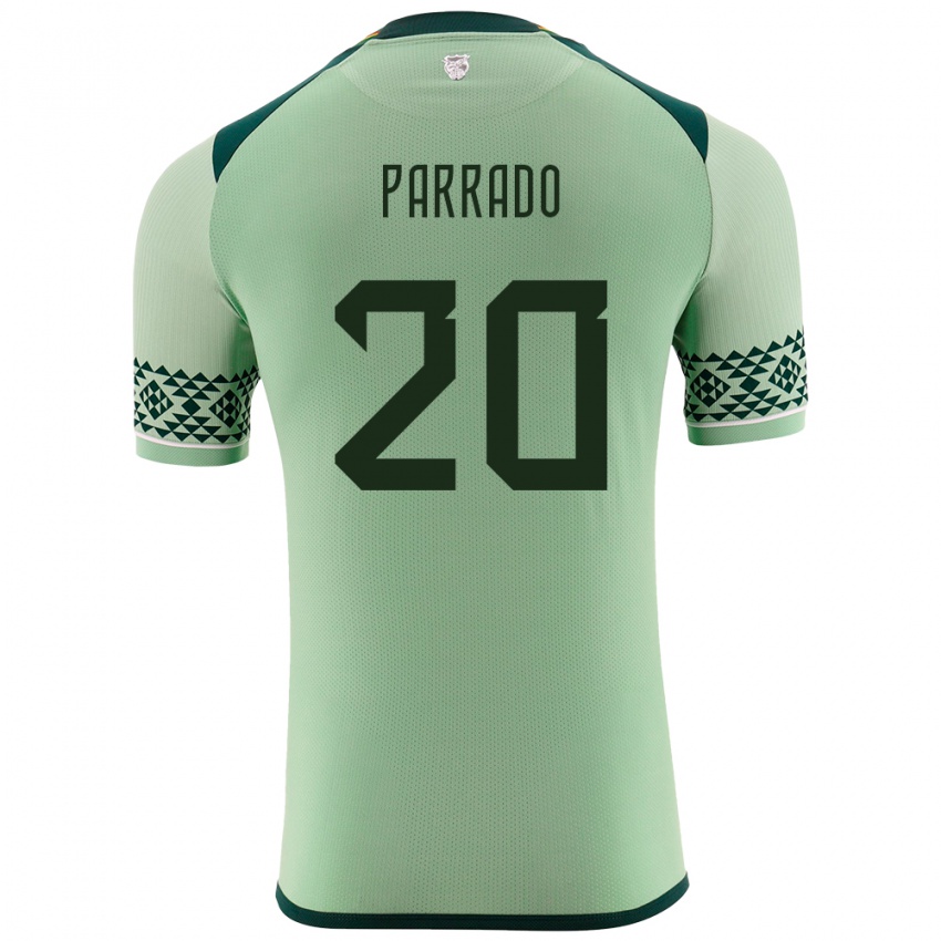 Herren Bolivien Diego Parrado #20 Hellgrün Heimtrikot Trikot 24-26 T-Shirt