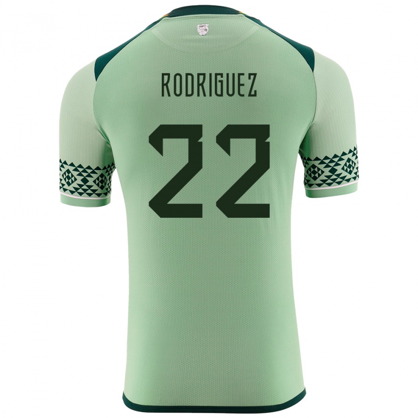 Herren Bolivien Carlitos Rodriguez #22 Hellgrün Heimtrikot Trikot 24-26 T-Shirt