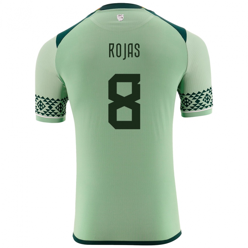 Herren Bolivien Jairo Rojas #8 Hellgrün Heimtrikot Trikot 24-26 T-Shirt