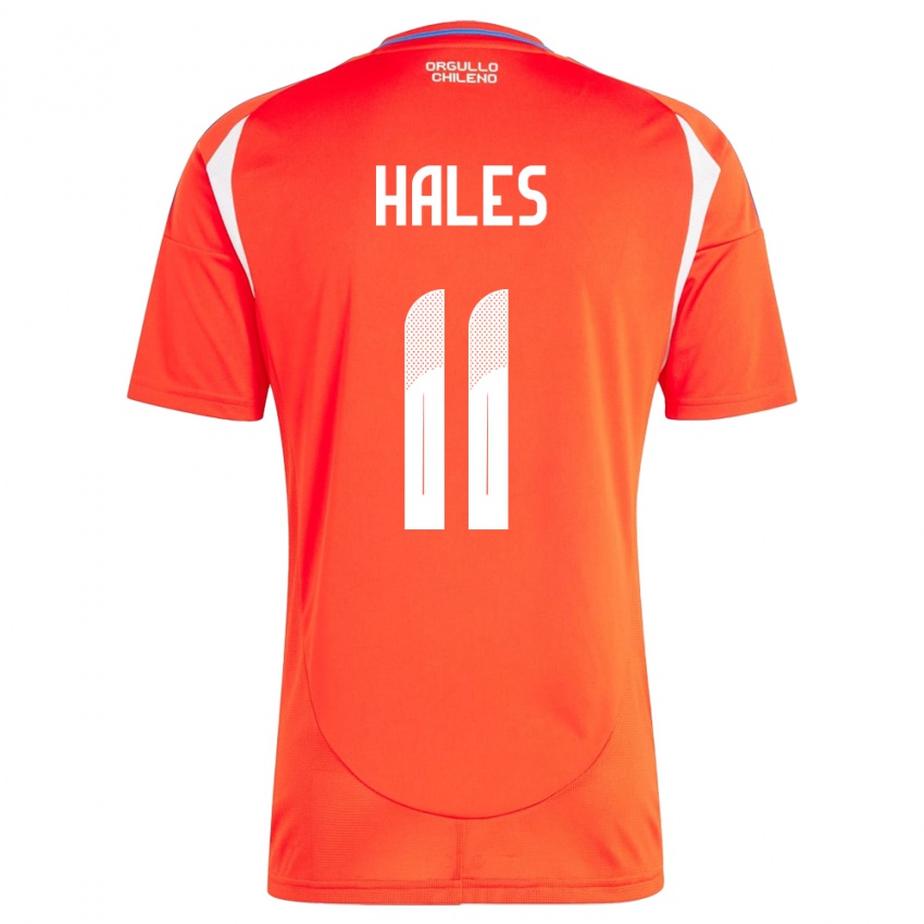 Herren Chile Alejandro Hales #11 Rot Heimtrikot Trikot 24-26 T-Shirt