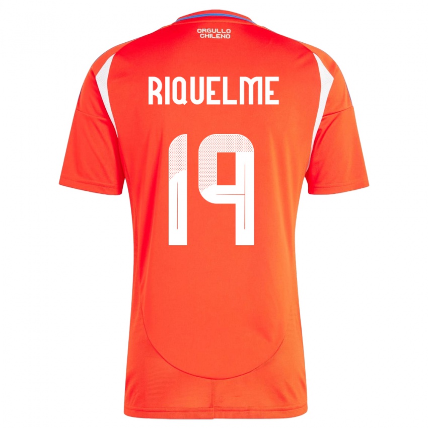 Herren Chile Benjamín Riquelme #19 Rot Heimtrikot Trikot 24-26 T-Shirt