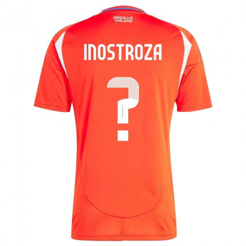 Herren Chile Fernando Inostroza #0 Rot Heimtrikot Trikot 24-26 T-Shirt