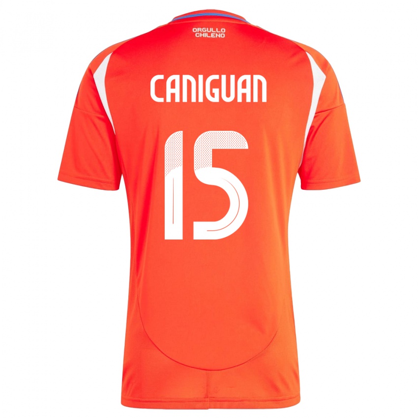 Herren Chile Franchesca Caniguán #15 Rot Heimtrikot Trikot 24-26 T-Shirt