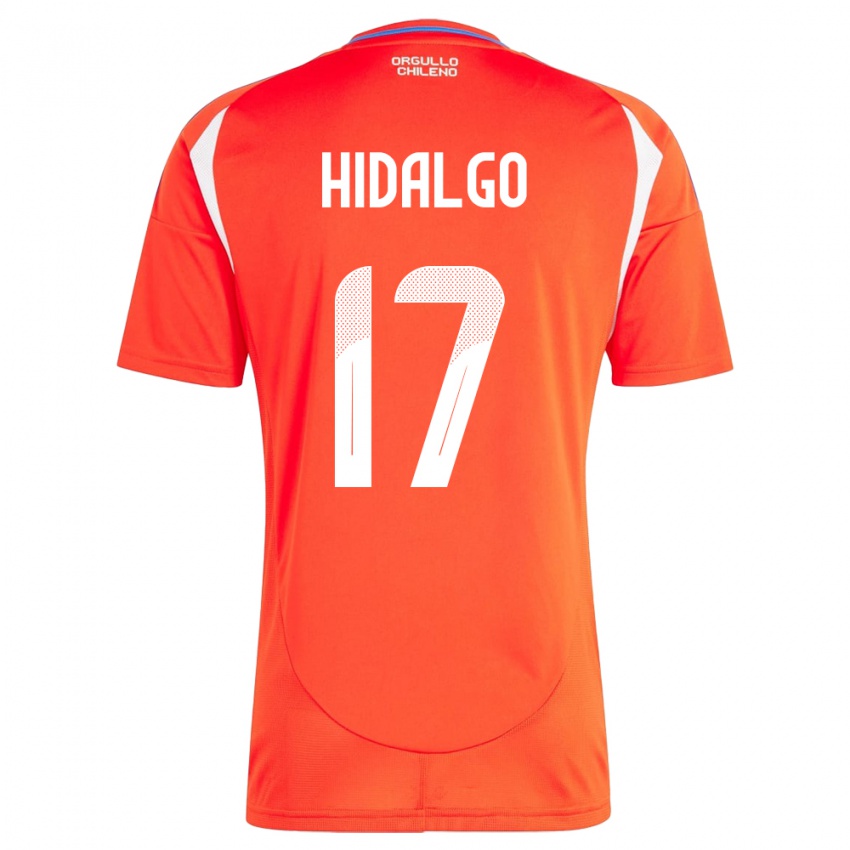 Herren Chile Fernanda Hidalgo #17 Rot Heimtrikot Trikot 24-26 T-Shirt