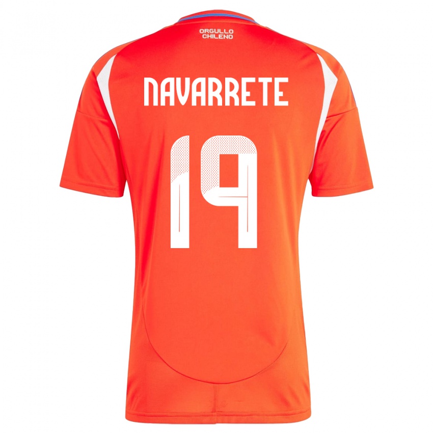 Herren Chile Valentina Navarrete #19 Rot Heimtrikot Trikot 24-26 T-Shirt