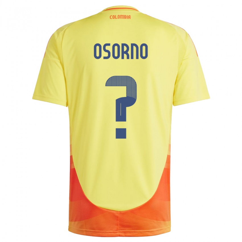 Herren Kolumbien Jeronimo Osorno #0 Gelb Heimtrikot Trikot 24-26 T-Shirt