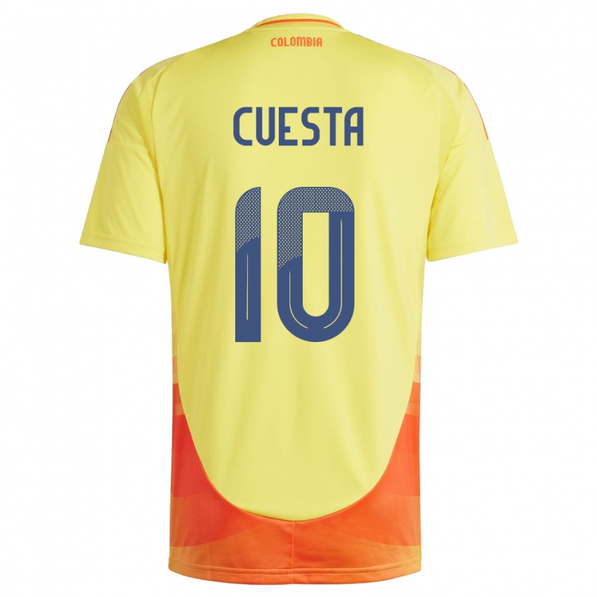 Herren Kolumbien Yisela Cuesta #10 Gelb Heimtrikot Trikot 24-26 T-Shirt