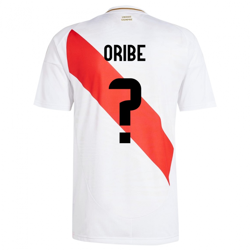 Herren Peru Fabiana Oribe #0 Weiß Heimtrikot Trikot 24-26 T-Shirt