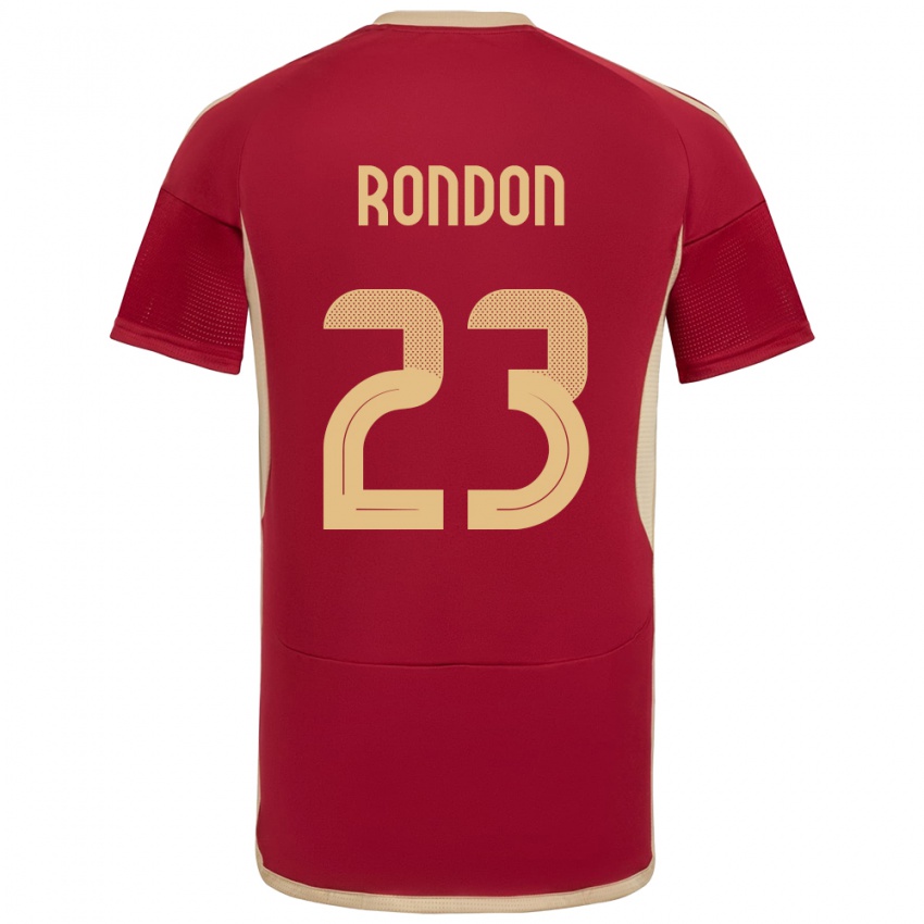 Herren Venezuela Salomón Rondón #23 Burgund Heimtrikot Trikot 24-26 T-Shirt