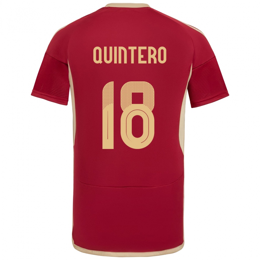 Herren Venezuela Jesús Quintero #18 Burgund Heimtrikot Trikot 24-26 T-Shirt