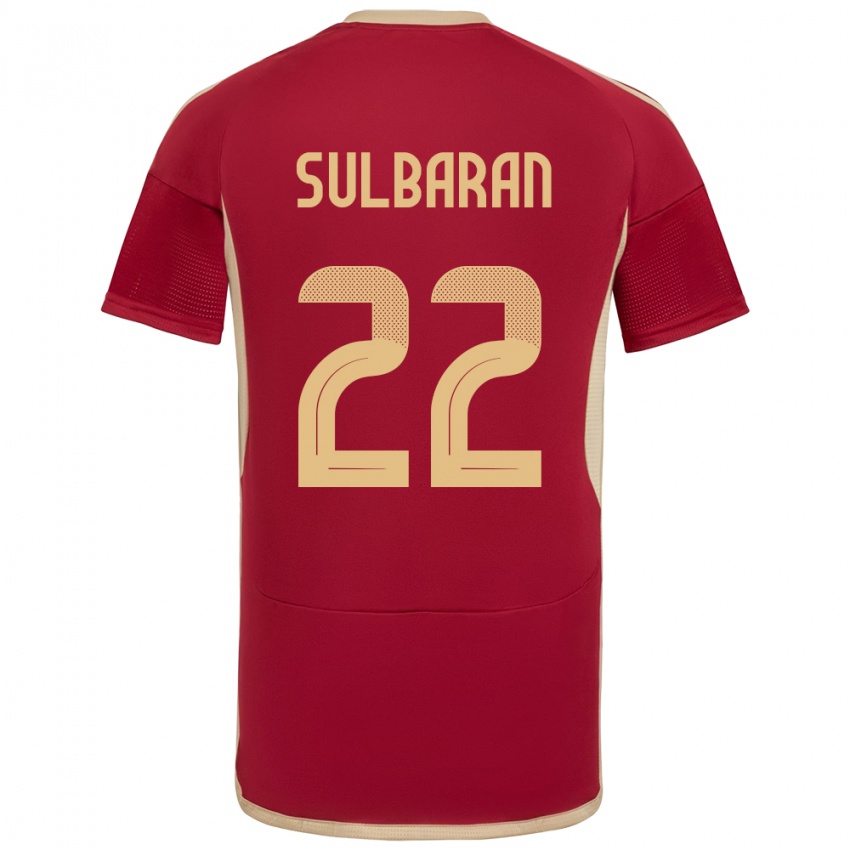 Herren Venezuela Manuel Sulbarán #22 Burgund Heimtrikot Trikot 24-26 T-Shirt