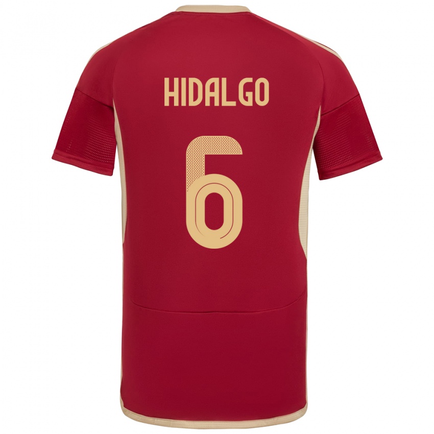 Herren Venezuela Rai Hidalgo #6 Burgund Heimtrikot Trikot 24-26 T-Shirt