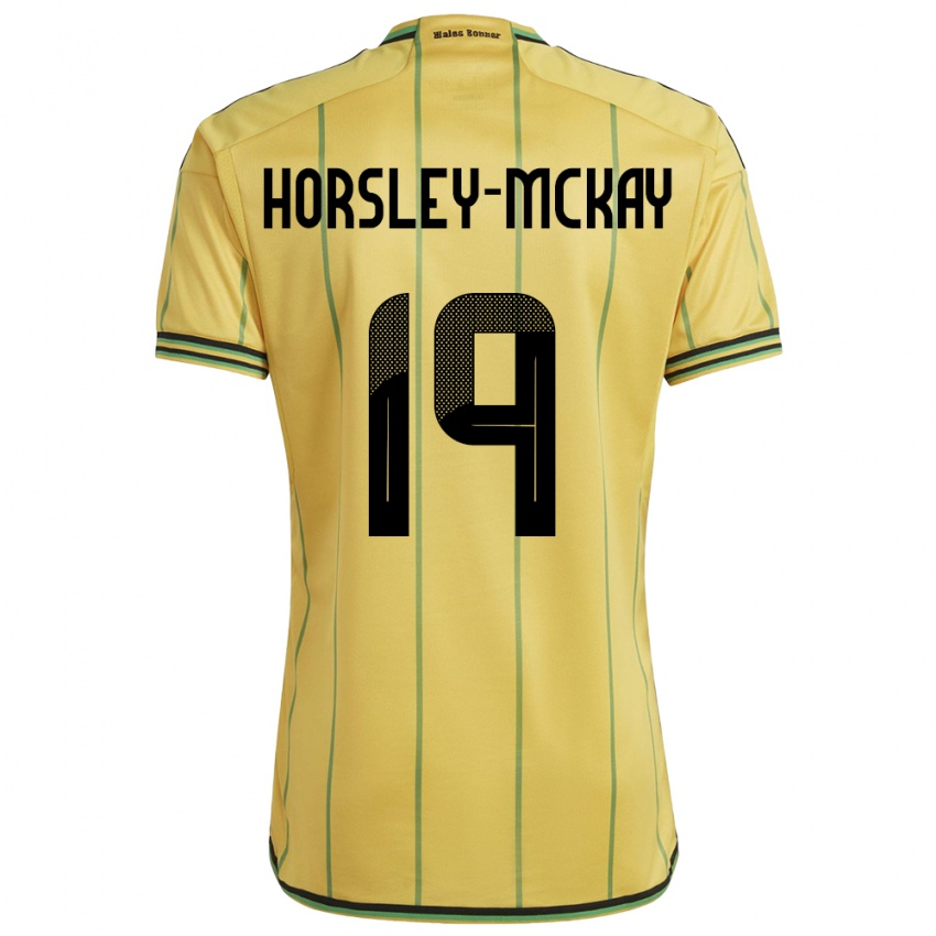 Herren Jamaika Kyron Horsley-Mckay #19 Gelb Heimtrikot Trikot 24-26 T-Shirt