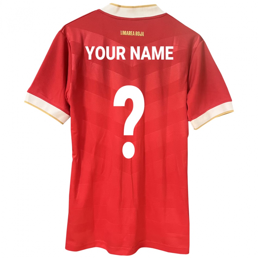 Herren Panama Ihren Namen #0 Rot Heimtrikot Trikot 24-26 T-Shirt