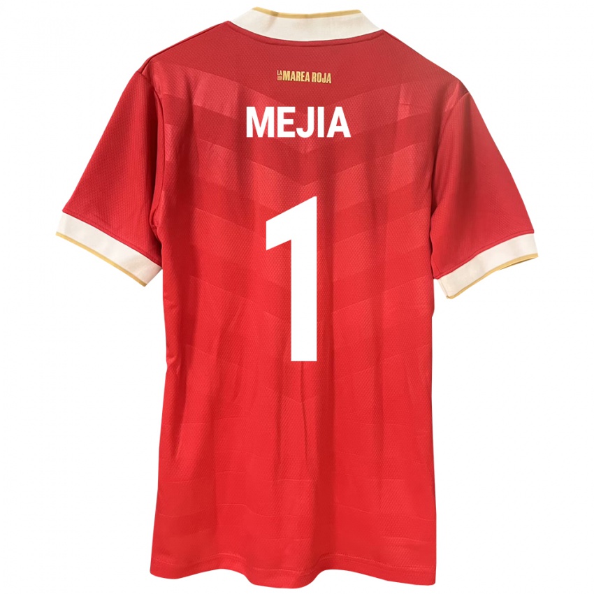 Herren Panama Luis Mejía #1 Rot Heimtrikot Trikot 24-26 T-Shirt
