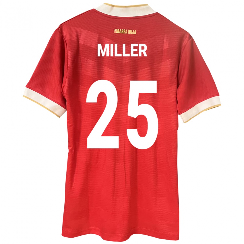 Herren Panama Roderick Miller #25 Rot Heimtrikot Trikot 24-26 T-Shirt