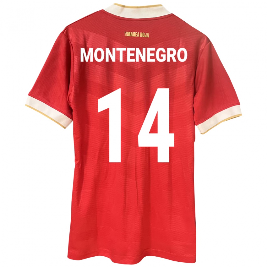 Herren Panama Carmen Montenegro #14 Rot Heimtrikot Trikot 24-26 T-Shirt