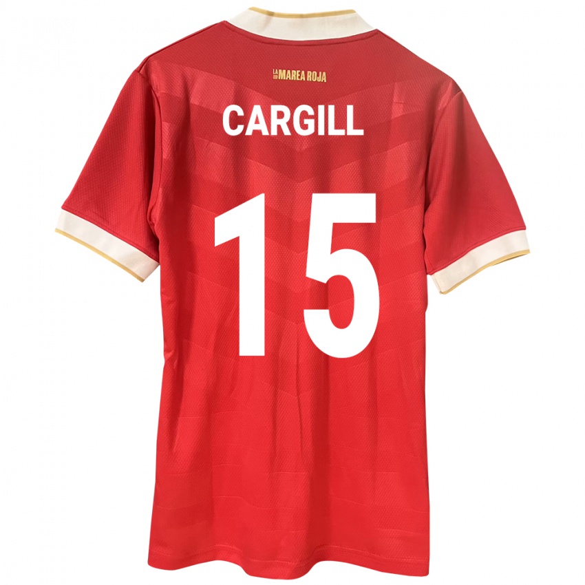 Herren Panama Nicole Cargill #15 Rot Heimtrikot Trikot 24-26 T-Shirt