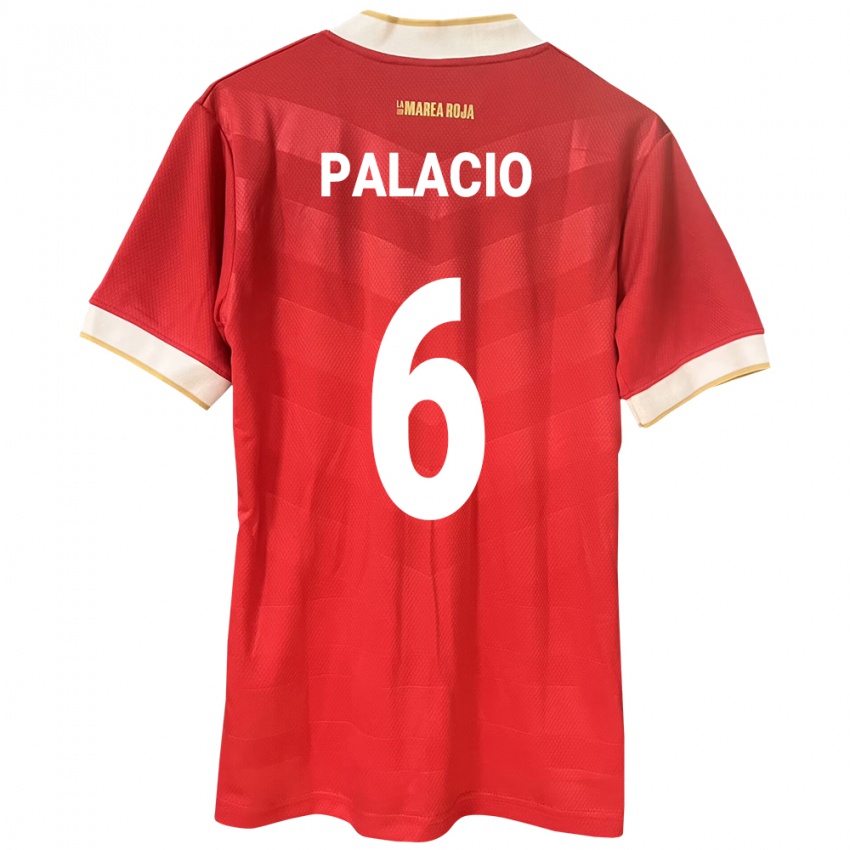 Herren Panama Yamileth Palacio #6 Rot Heimtrikot Trikot 24-26 T-Shirt