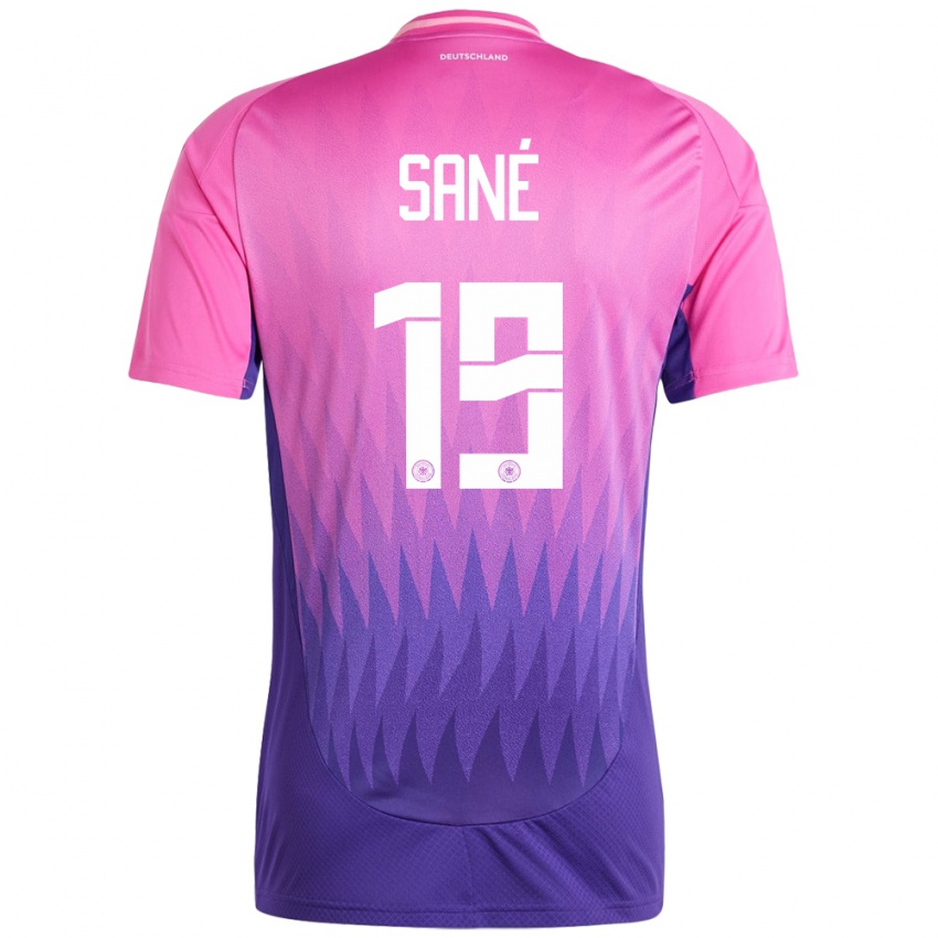 Herren Deutschland Leroy Sane #19 Pink Lila Auswärtstrikot Trikot 24-26 T-Shirt