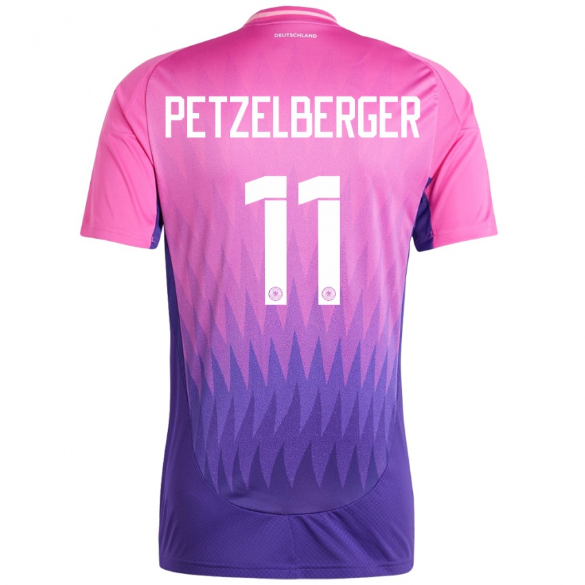 Herren Deutschland Ramona Petzelberger #11 Pink Lila Auswärtstrikot Trikot 24-26 T-Shirt