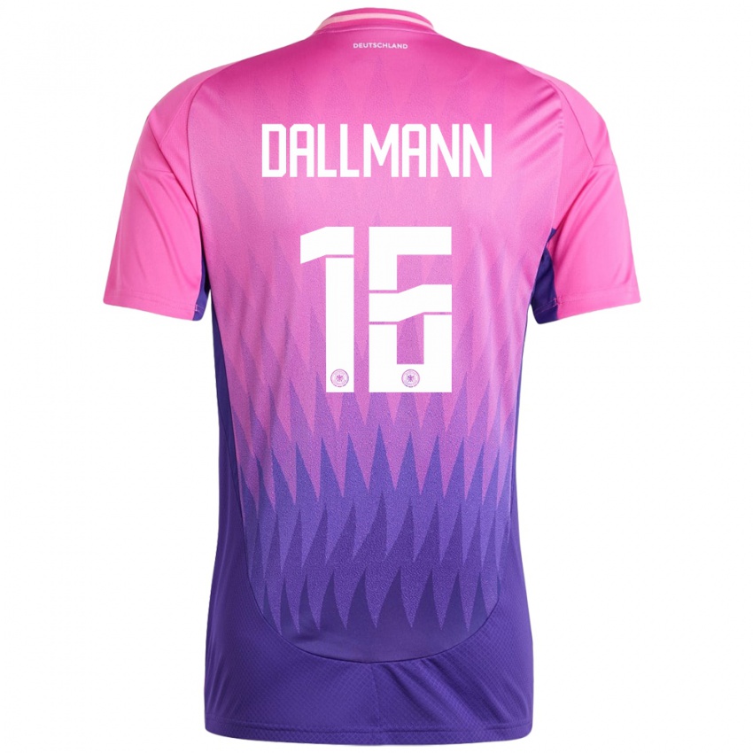 Herren Deutschland Linda Dallmann #16 Pink Lila Auswärtstrikot Trikot 24-26 T-Shirt