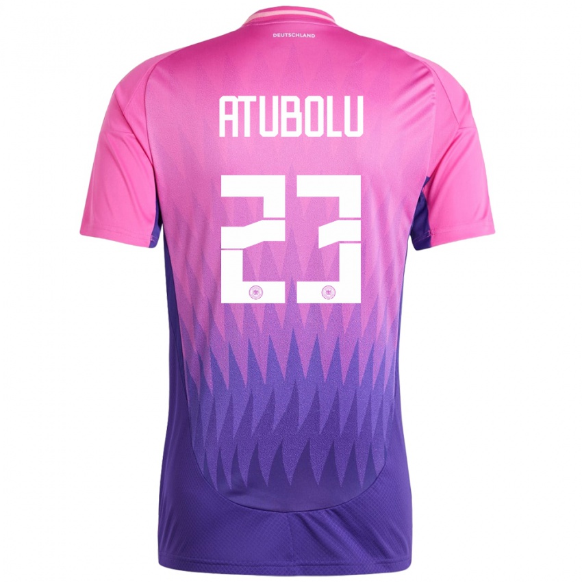 Herren Deutschland Noah Atubolu #23 Pink Lila Auswärtstrikot Trikot 24-26 T-Shirt