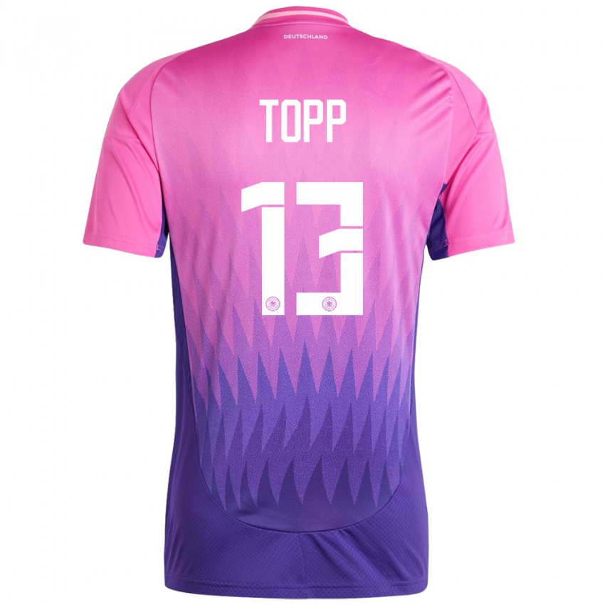 Herren Deutschland Keke Topp #13 Pink Lila Auswärtstrikot Trikot 24-26 T-Shirt