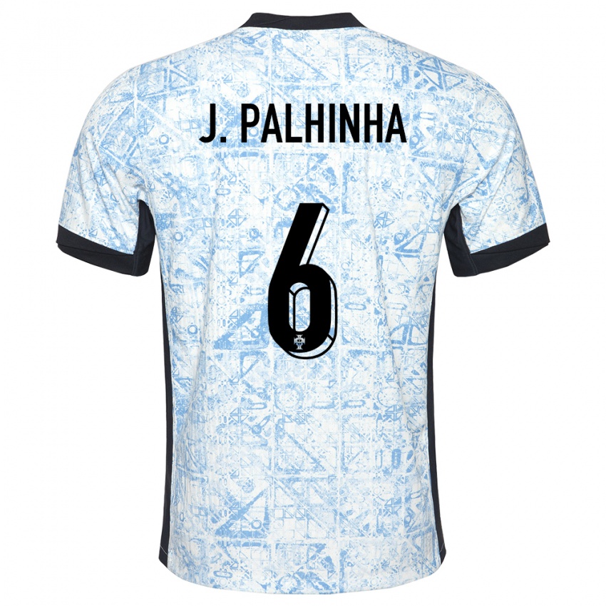 Herren Portugal Joao Palhinha #6 Cremeblau Auswärtstrikot Trikot 24-26 T-Shirt