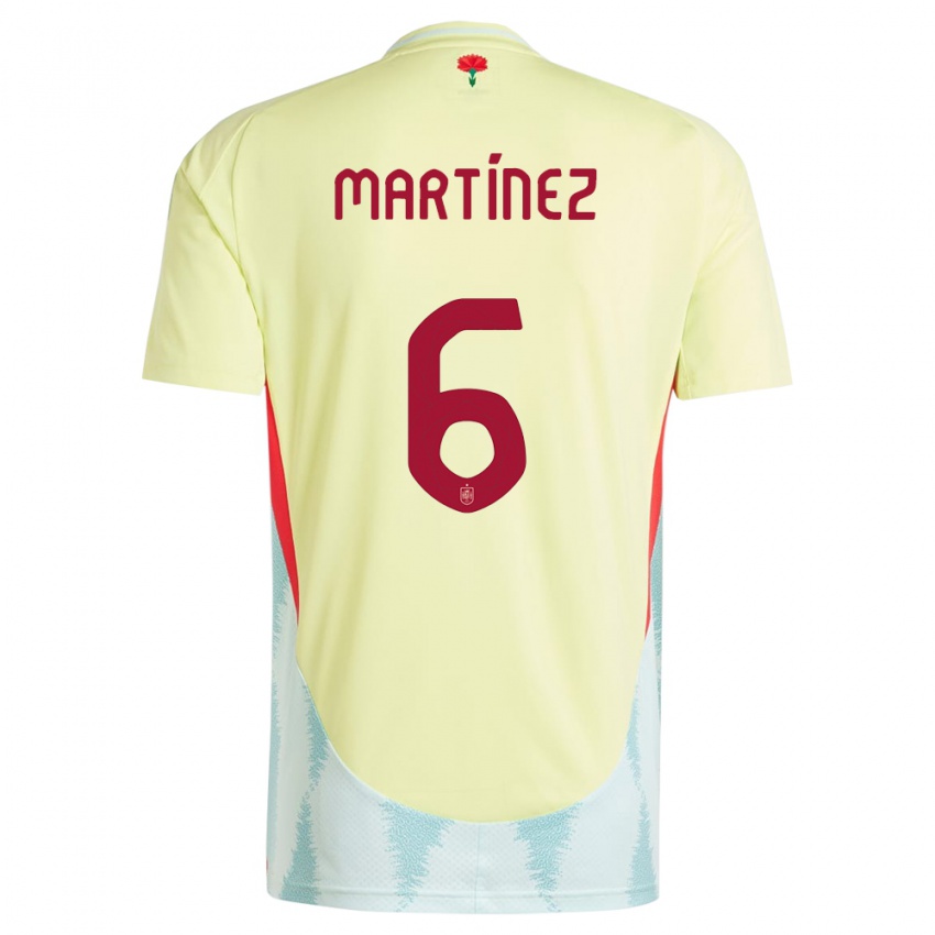 Herren Spanien Roger Martinez #6 Gelb Auswärtstrikot Trikot 24-26 T-Shirt