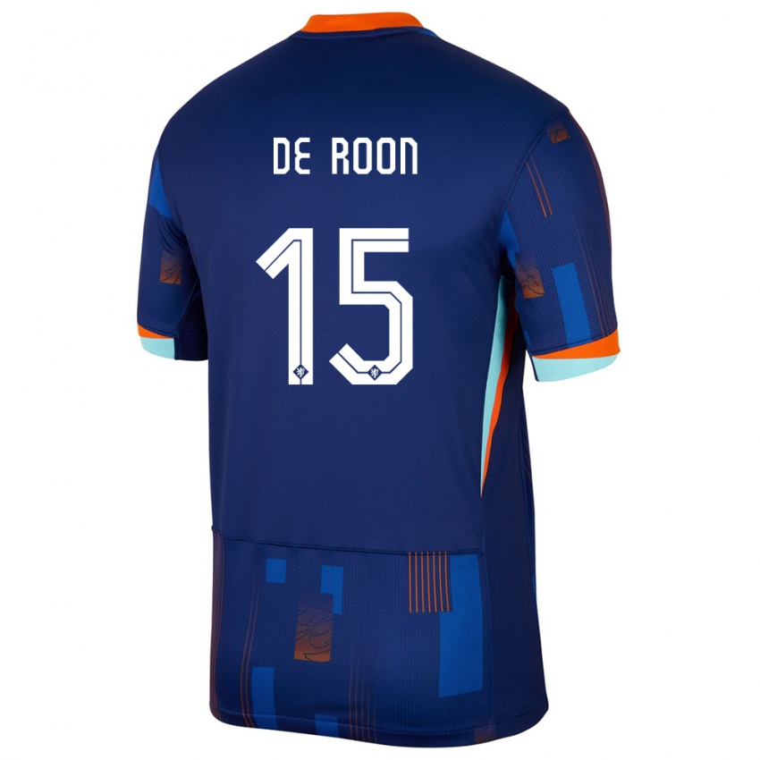 Herren Niederlande Marten De Roon #15 Blau Auswärtstrikot Trikot 24-26 T-Shirt