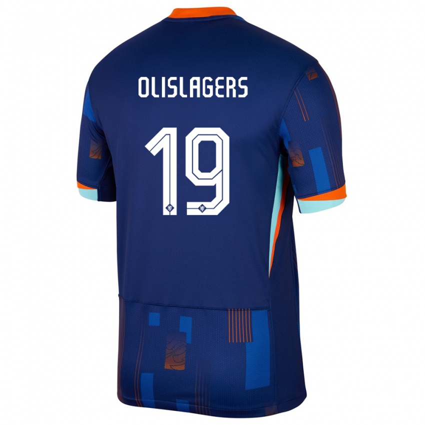 Herren Niederlande Marisa Olislagers #19 Blau Auswärtstrikot Trikot 24-26 T-Shirt