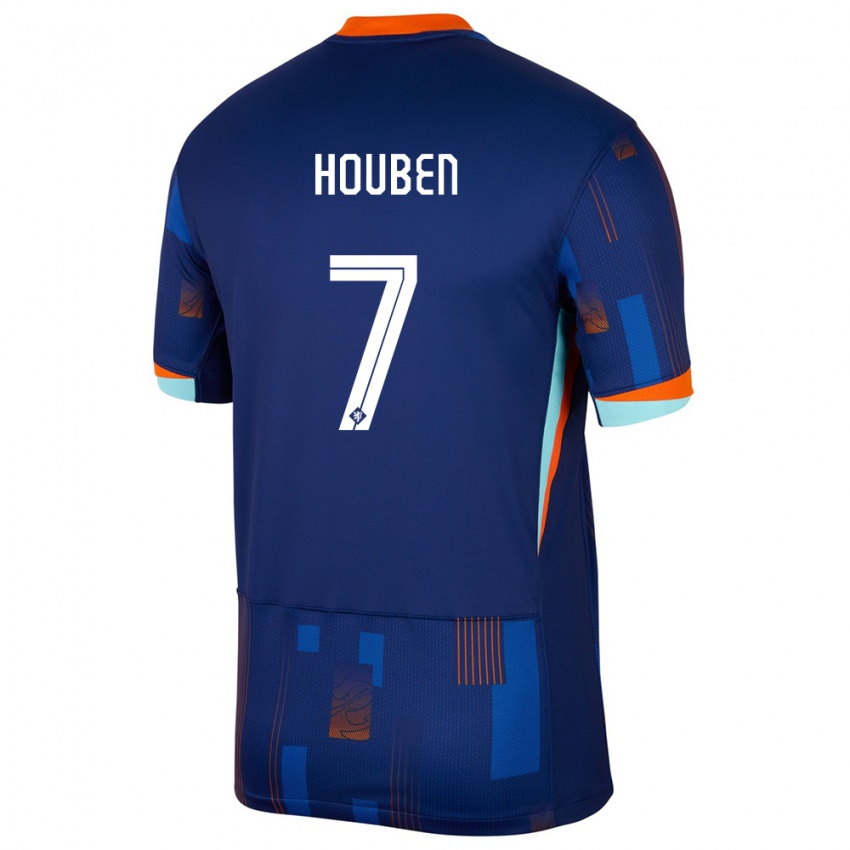 Herren Niederlande Iggy Houben #7 Blau Auswärtstrikot Trikot 24-26 T-Shirt