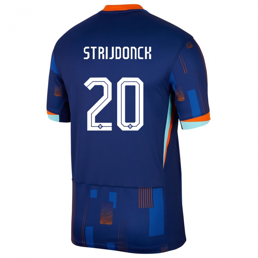 Herren Niederlande Bayren Strijdonck #20 Blau Auswärtstrikot Trikot 24-26 T-Shirt