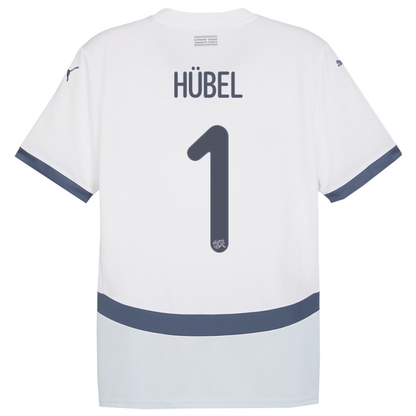 Herren Schweiz Marvin Hubel #1 Weiß Auswärtstrikot Trikot 24-26 T-Shirt