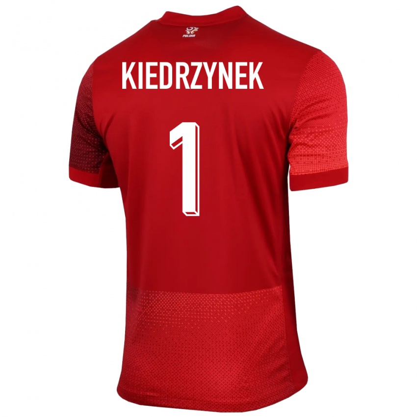 Herren Polen Katarzyna Kiedrzynek #1 Rot Auswärtstrikot Trikot 24-26 T-Shirt