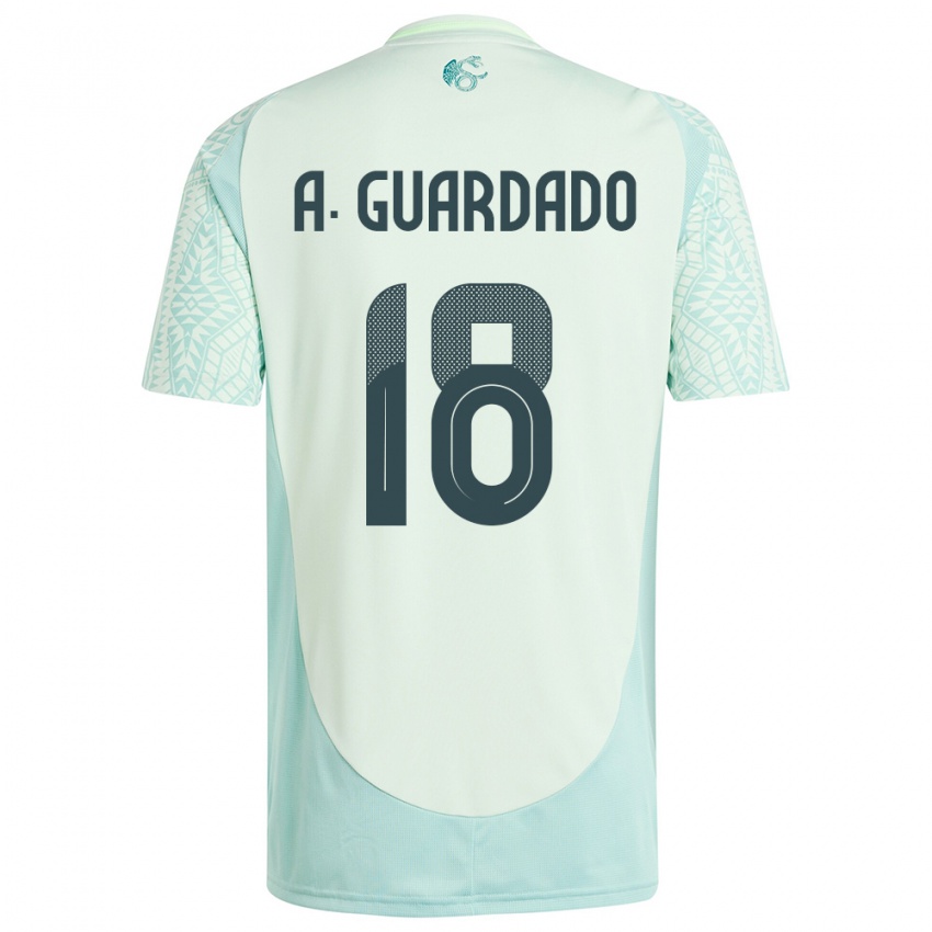 Herren Mexiko Andres Guardado #18 Leinengrün Auswärtstrikot Trikot 24-26 T-Shirt