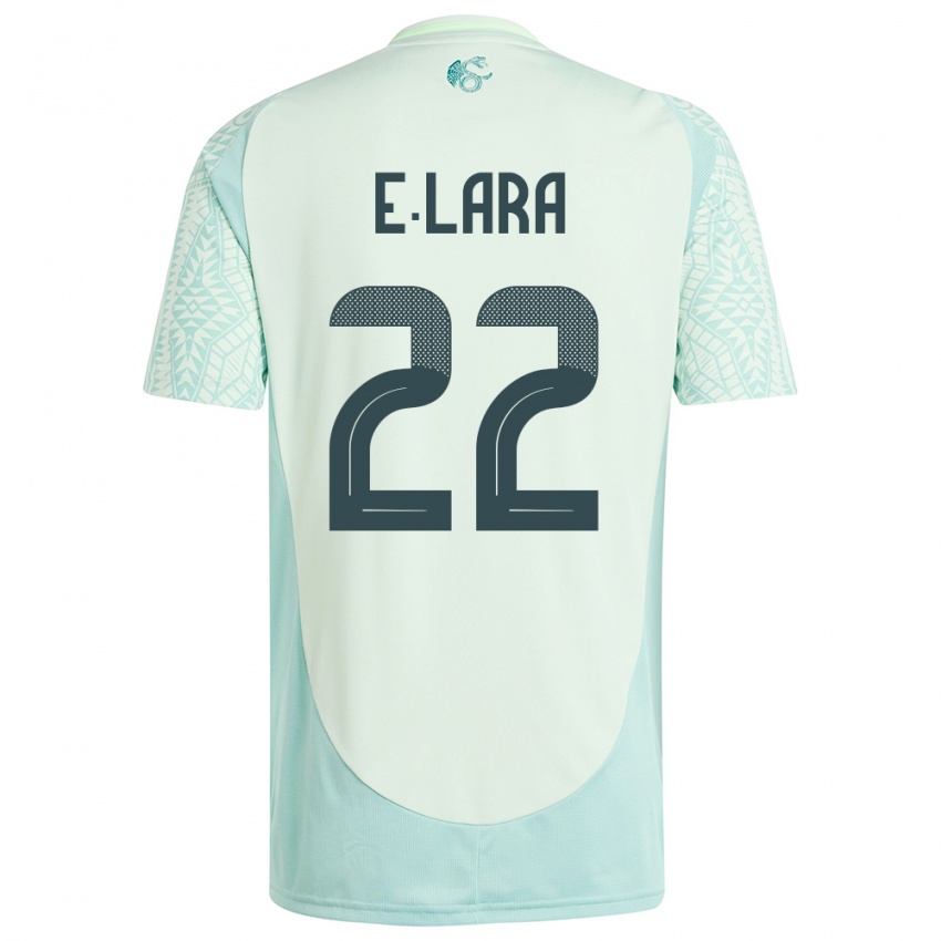 Herren Mexiko Emilio Lara #22 Leinengrün Auswärtstrikot Trikot 24-26 T-Shirt