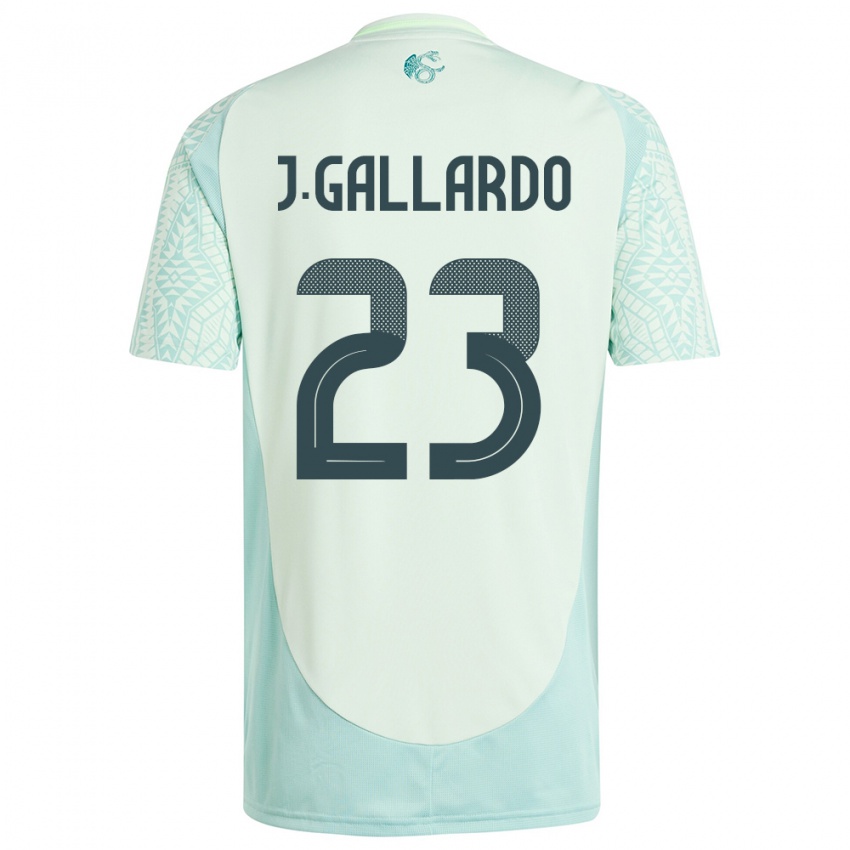 Herren Mexiko Jesus Gallardo #23 Leinengrün Auswärtstrikot Trikot 24-26 T-Shirt