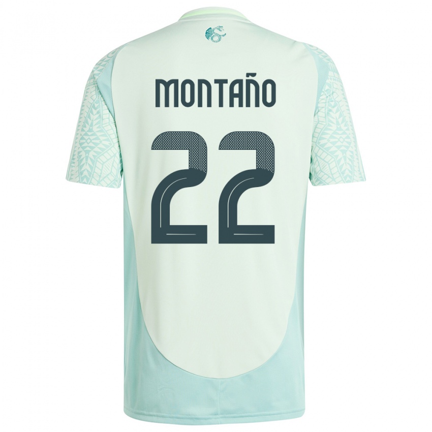 Herren Mexiko Andres Montano #22 Leinengrün Auswärtstrikot Trikot 24-26 T-Shirt