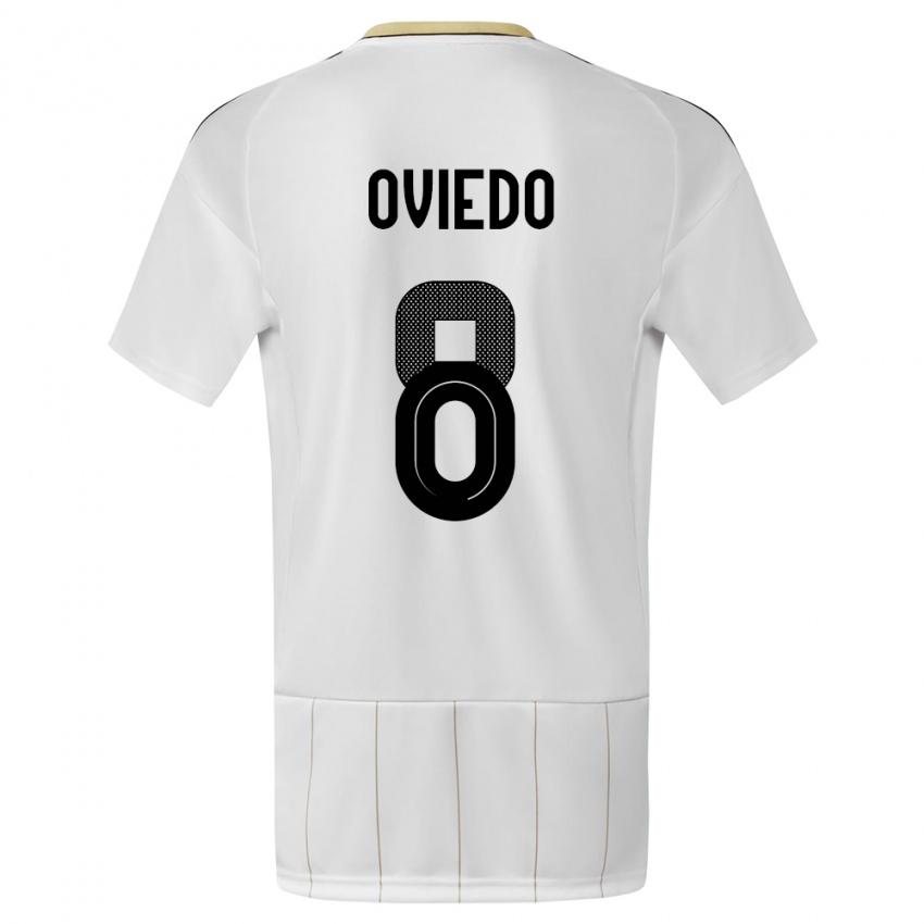 Herren Costa Rica Bryan Oviedo #8 Weiß Auswärtstrikot Trikot 24-26 T-Shirt