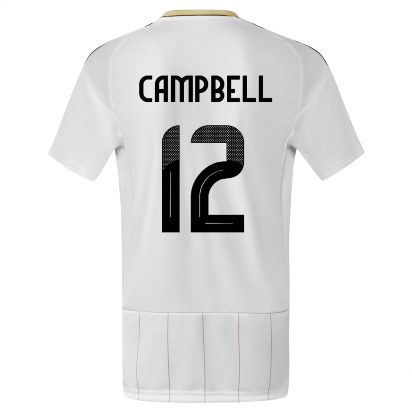 Herren Costa Rica Joel Campbell #12 Weiß Auswärtstrikot Trikot 24-26 T-Shirt