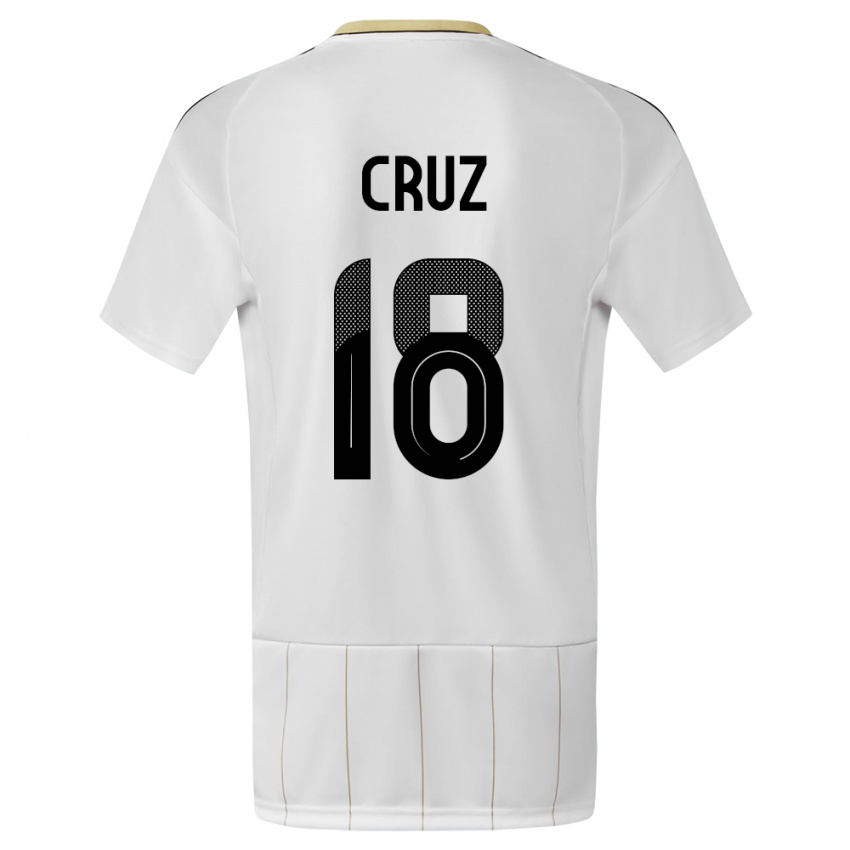 Herren Costa Rica Aaron Cruz #18 Weiß Auswärtstrikot Trikot 24-26 T-Shirt